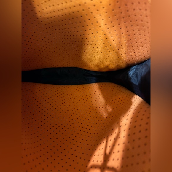 Ah-Dorned Perforated Neoprene Orange with Rainbow Strap Cross Body Bag 🌈 - Picture 3 of 3